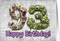 93 Years Old Happy Birthday Zombie Monsters card