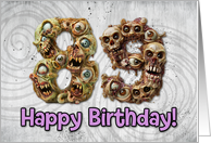 89 Years Old Happy Birthday Zombie Monsters card