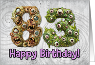 83 Years Old Happy Birthday Zombie Monsters card