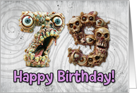 79 Years Old Happy Birthday Zombie Monsters card