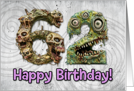 62 Years Old Happy Birthday Zombie Monsters card