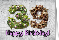 39 Years Old Happy Birthday Zombie Monsters card