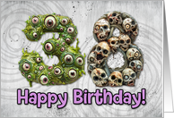 38 Years Old Happy Birthday Zombie Monsters card