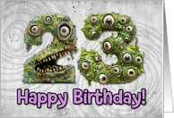 23 Years Old Happy Birthday Zombie Monsters card