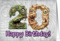 20 Years Old Happy Birthday Zombie Monsters card