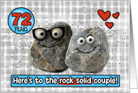 72 Year Wedding Anniversary Pair of Rocks card