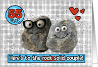 55 Year Wedding Anniversary Pair of Rocks card