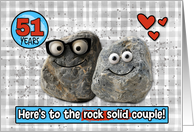 51 Year Wedding Anniversary Pair of Rocks card