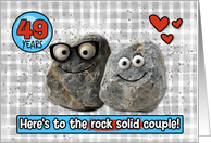 49 Year Wedding Anniversary Pair of Rocks card