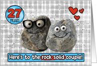 27 Year Wedding Anniversary Pair of Rocks card