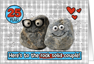 25 Year Wedding Anniversary Pair of Rocks card