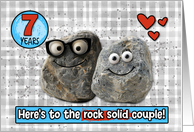 7 Year Wedding Anniversary Pair of Rocks card