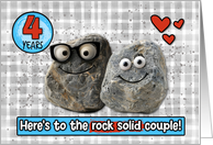 4 Year Wedding Anniversary Pair of Rocks card