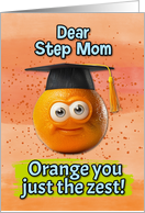 Step Mom Congratulations Graduation Orange card