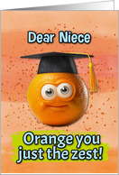 Niece Congratulations Graduation Orange card