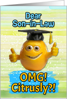 Son in Law Congratulations Graduation Lemon card