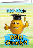 Sister Congratulations Graduation Lemon card