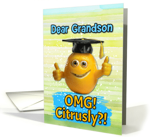 Grandson Congratulations Graduation Lemon card (1834096)