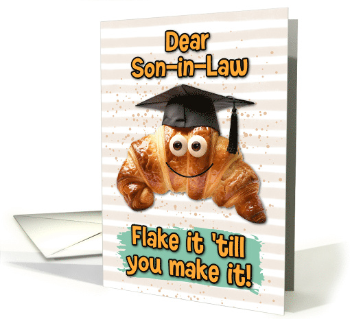 Son in Law Congratulations Graduation Croissant card (1834946)