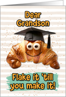 Grandson Congratulations Graduation Croissant card