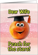 Wife Congratulations Graduation Peach card