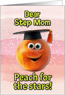 Step Mom Congratulations Graduation Peach card