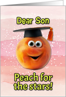 Son Congratulations Graduation Peach card