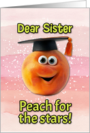 Sister Congratulations Graduation Peach card
