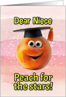 Niece Congratulations Graduation Peach card