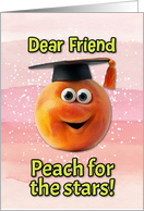 Friend Congratulations Graduation Peach card