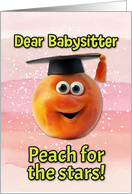 Babysitter Congratulations Graduation Peach card