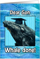 Son Congratulations Graduation Whale card