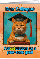Colleague Congratulations Graduation Ginger Cat card