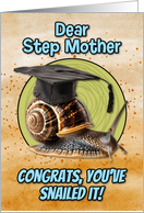 Step Mother Congratulations Graduation Snail card