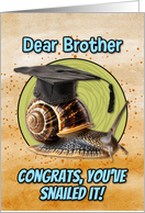 Brother Congratulations Graduation Snail card