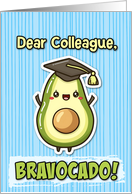 Colleague Congratulations Graduation Kawaii Avocado card