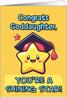 Goddaughter Congratulations Graduation Kawaii Star card