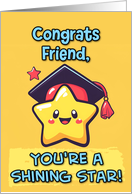 Friend Congratulations Graduation Kawaii Star card