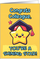 Colleague Congratulations Graduation Kawaii Star card