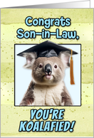 Son in Law Congratulations Graduation Koala Bear card