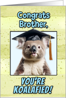 Brother Congratulations Graduation Koala Bear card