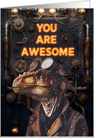 Thank You Steampunk Dinosaur card