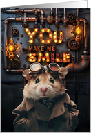 Friendship Smile Steampunk Hamster card