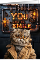 Friendship Smile Steampunk Exotic Shorthair Cat card