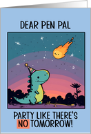 Pen Pal Happy Birthday Kawaii Cartoon Dino card