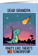 Grandpa Happy Birthday Kawaii Cartoon Dino card