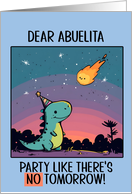 Abuelita Happy Birthday Kawaii Cartoon Dino card