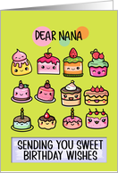 Nana Happy Birthday Sweet Kawaii Birthday Cakes card