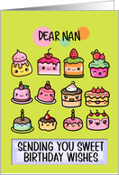 Nan Happy Birthday Sweet Kawaii Birthday Cakes card