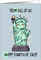 From Group Happy 4th of July Kawaii Lady Liberty card